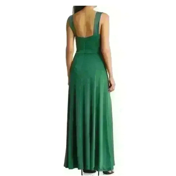 Love by Design Geneva V-neck Sleeveless Maxi Dress Hunter Green Dress Size M - Picture 2 of 12